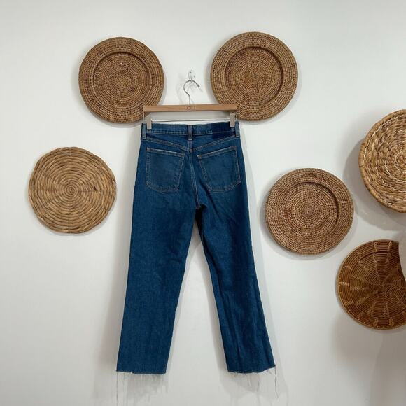 Abercrombie Blue Straight Leg The 90s Straight Low Rise Jeans 27 / 4 LONG - Picture 2 of 5